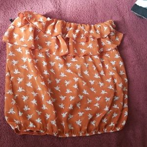 Papaya strapless top